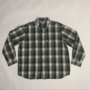 Carhartt Relaxed Fit Plaid Button Down Shirt XXL